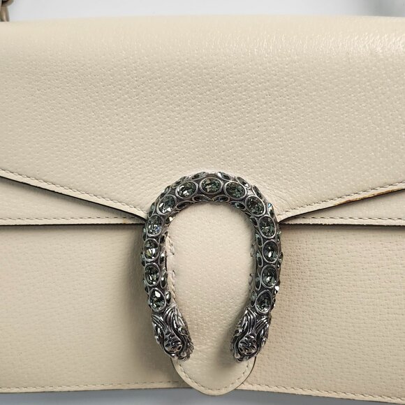 Gucci Dionysus Small Leather Shoulder Bag – Crystal Tiger Head – Ivory - Picture 4 of 16